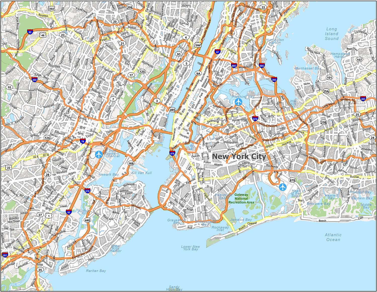 New York City map
